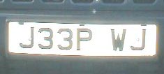 Daryl's WJ plate from the UK