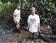 Mark and Boyle up to their knees in CT mud