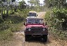 Mike driving his Defender